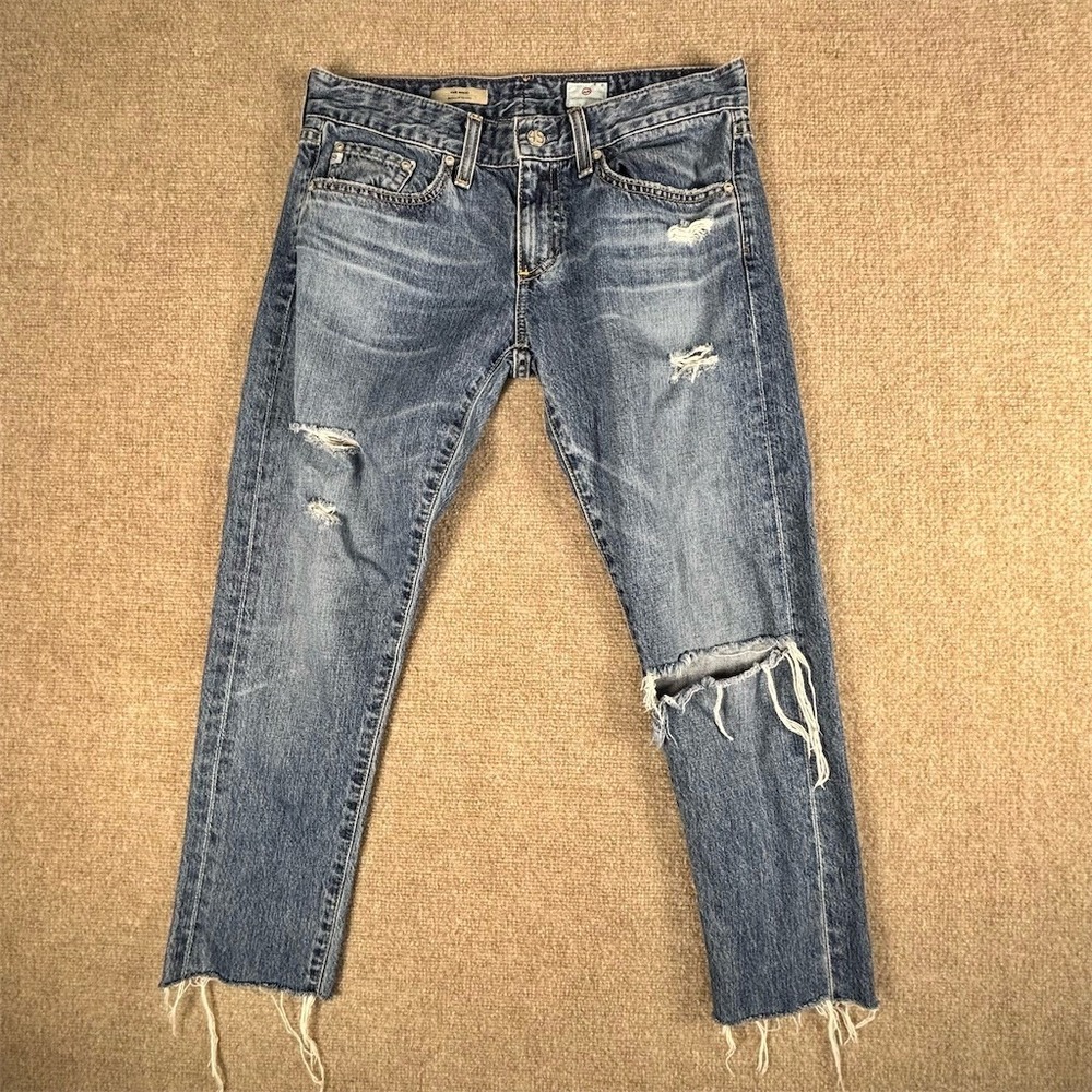 AG Adriano Goldschmied Nikki Relaxed Skinny Jeans Womens 25 Medium Wash